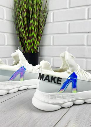 Кросівки жіночі, білі "max"5 фото