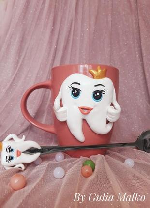 Чашка и ложка для стоматолога - женщины3 фото