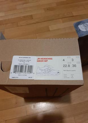 Оригінал, водонепромокаемые девочковые кросівки the north face®7 фото