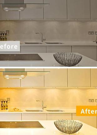 Kiooki світлодіодні світильники під шафами, підсвічування під шафами, світлодіоди для...