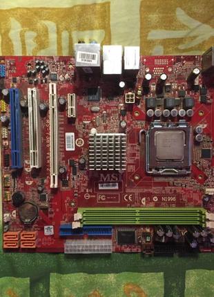 Материнська плата msi ms7366 ver 2.2 + проц intel core 2 duo7 фото