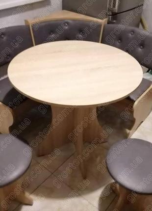 Кухонний куточок боярин зі столом і табуретами9 фото