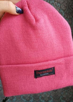 Очень теплая шапочка на девочку)