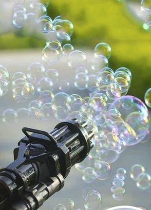 Кулемет дитячий з мильними бульбашками gatling мініган wj 9503 фото
