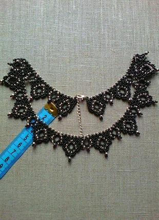 Современное ожерелье-силянка, гердан черное.1 фото