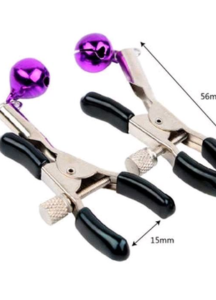 Зажимы для сосков с регулировкой зажима и колокольчиками