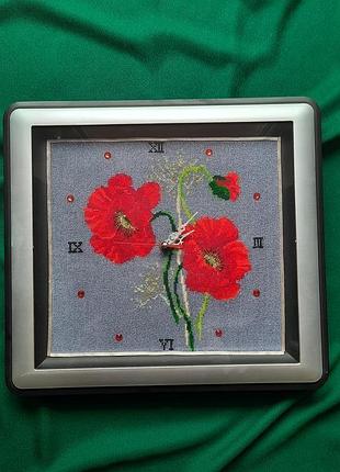 Годинник настінний вишитий