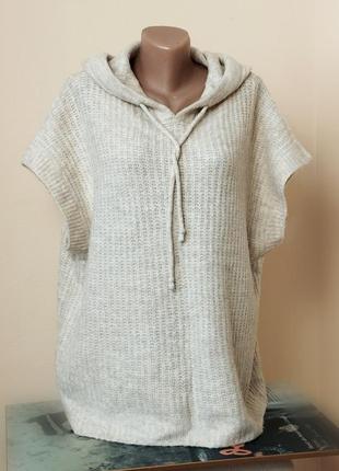 Laura torelli вязаная жилетка с капюшоном жилет оверзайз