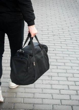 Спортивна чорна чоловіча сумка noname дорожня, для тренувань3 фото