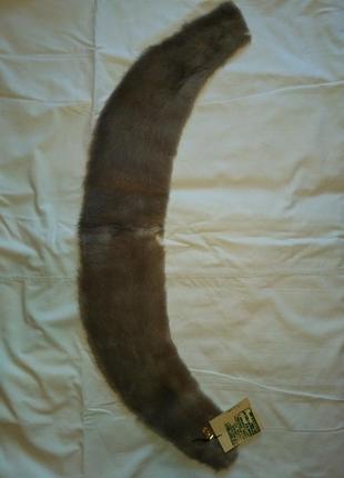 Воротник норка. шалевый. коричневый. воротник.