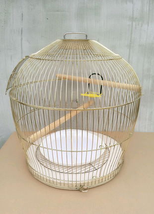 Золотиста клітка для папуг і птахів. (клетка для попугая) птицы.1 фото