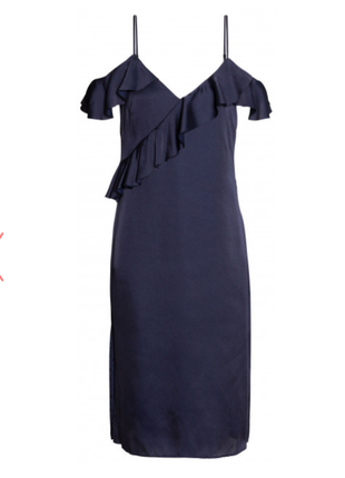 Платье в бельевом стиле с оборками, воланами h&amp;m атласное шелковое платье zara mango cos2 фото