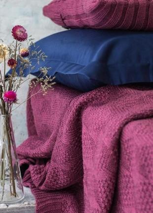 Покривало в'язане інста 220*240 марсала