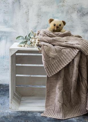 Плед дитячий в'язаний романтик 90*140 капучино