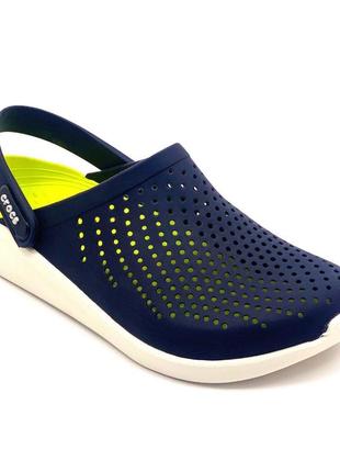 Крокс лайтрайд нави цитрус crocs literide clog navy citrus3 фото