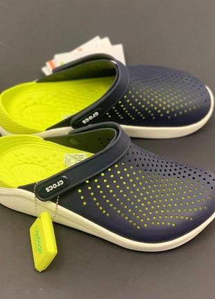 Крокс лайтрайд нави цитрус crocs literide clog navy citrus7 фото