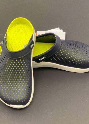 Крокс лайтрайд нави цитрус crocs literide clog navy citrus9 фото