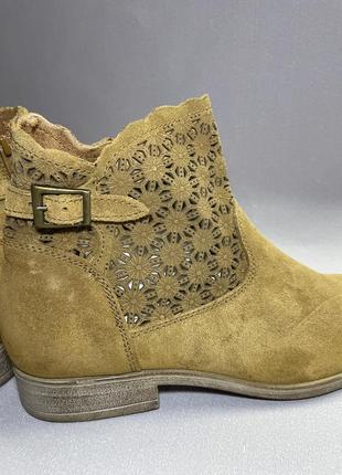 Ботинки замшевые ажурные, Tamaris, 40 размер7 фото