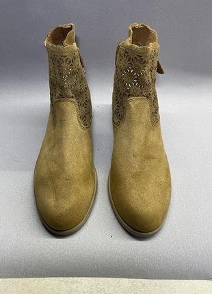 Ботинки замшевые ажурные, Tamaris, 40 размер5 фото