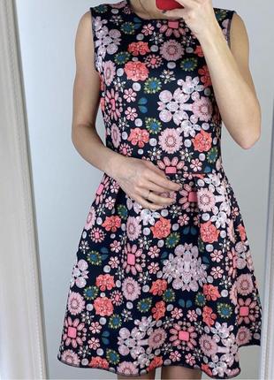 Разноцветное платье бандаж на молнии нарядное