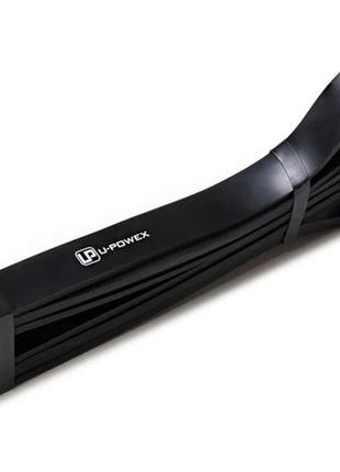 Резиновая петля для подтягивания u-powex power band черная 22мм ширина 9-28кг нагрузка для фитнеса