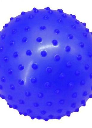 Гумовий м'яч масажний, 16 см (синій)