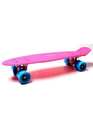 Penny board малиновый цвет матовые колеса3 фото