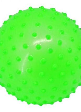 Гумовий м'яч масажний, 16 см (зелений)
