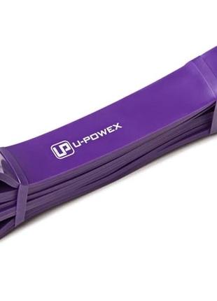 Резиновая петля для подтягивания u-powex power band фиолетовая 32мм ширина 16-42кг нагрузка для фитнеса