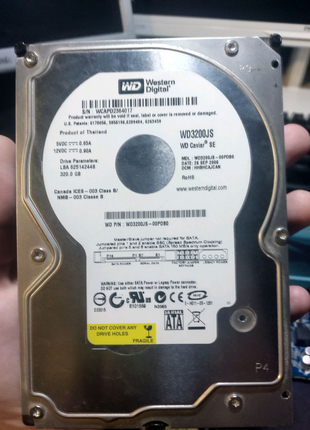 Жорсткий диск hdd wd black 320gb