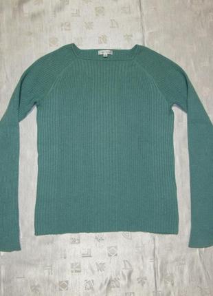 Шелковый с кашемиром свитер женский джемпер в рубчик