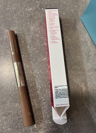 Олівець-гель для брів clarins brow duo 016 фото