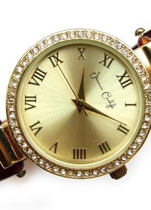 Jessica carlyle часы из сша со стразами и полупрозрачным браслетом4 фото