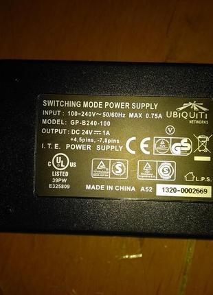 Адаптер (инжектор) ubiquiti poe(модель gp-b240-100)