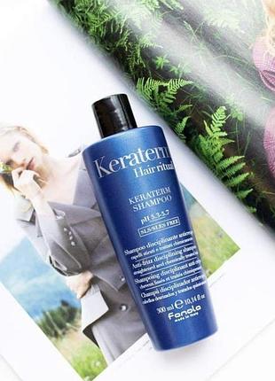Шампунь для реконструкції пошкодженого волосся fanola keraterm