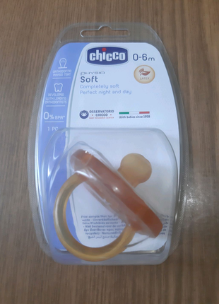 Пустушка chicco physio soft (латексна)1 фото