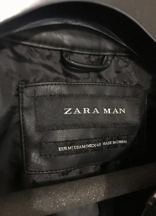 Новая мужская кожаная куртка zara , кожанка4 фото