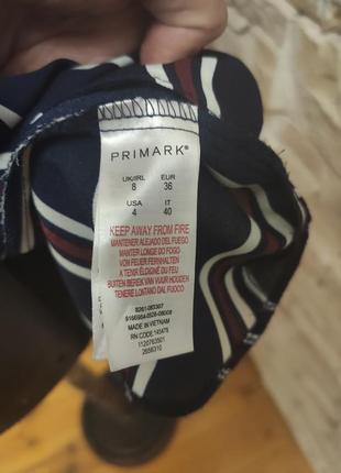 Стильна актуальна подовжена блузка з довгим рукавом туніка оверсайз primark в смужку7 фото