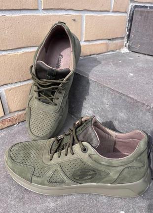 Кросівки шкіряні літні тактичні олива хакі койот6 фото