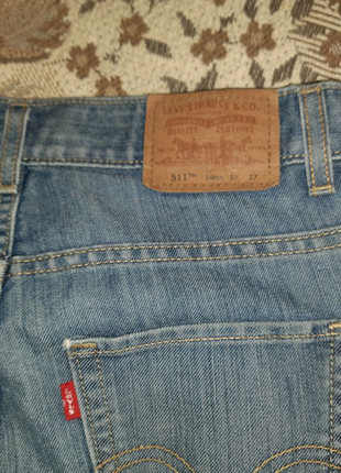 Продам фірмові жіночі джинси levis 511 w27 l275 фото