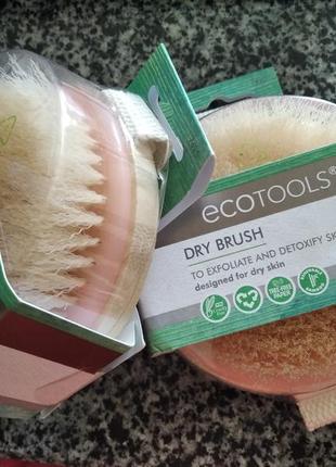 Щітка для сухого масажу ecotools dry brush. оригінал5 фото