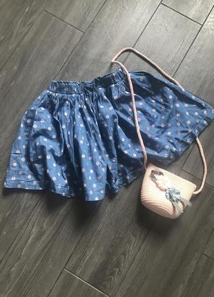 Красивая юбка солнце клеш на малышку 5-6-7-8 л