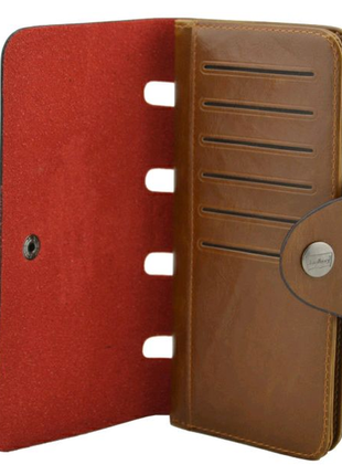 Чоловіче портмоне baellerry genuine leather cok10. колір: коричне