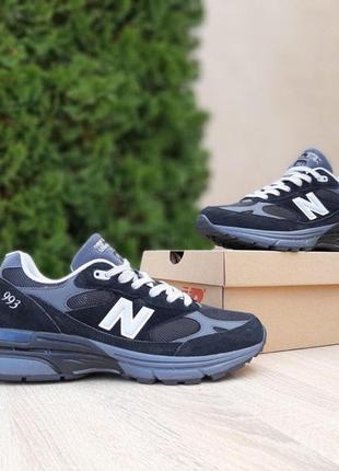 Чоловічі кросівки | new balance 993 | чорний з сірим | замша/текстиль, :413 фото