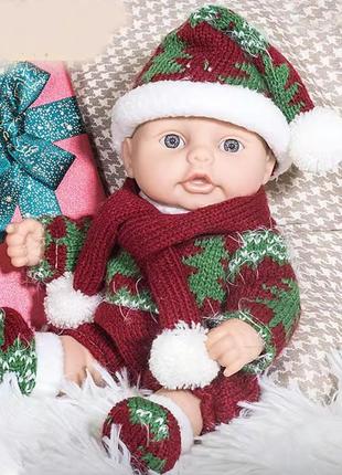 Кукла пупс ньюборн в новогоднем костюме baby so lovely 255-1