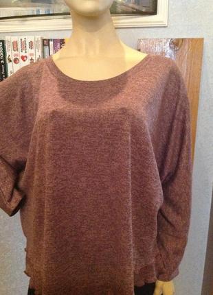 Натуральный свитшот (туника, реглан) очень большого размера, р. 62-68