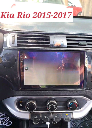 Магнитола android kia rio 2015-2017, 6гб/128гб, carplay, gps, usb