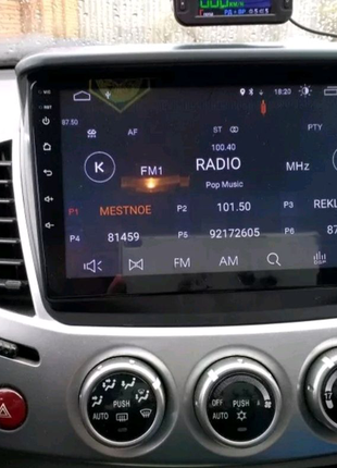 Магнітола mitsubishi pajero sport l200, usb, gps, carplay, 4g