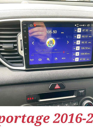 Магнитола android kia sportage 2016-2019, carplay, bluetooth, gps