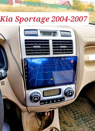 Магнитола android kia sportage 2004-2007, carplay, bluetooth, gps